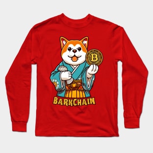 Bitcoin dog for dog lovers Long Sleeve T-Shirt